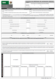 Solicitud de certificado de nacionalidad mexicana por haber nacido en territorio nacional