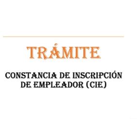 Constancia de Inscripción del Empleador