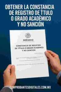 CONSTANCIA DE REGISTRO DE TÍTULO O GRADO